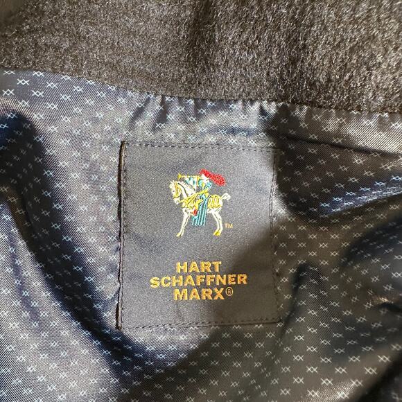 HART SCHAFFNER MARX Men's Wool Blend Coat Jacket Blue Size 40R with Flaw - Picture 7 of 10
